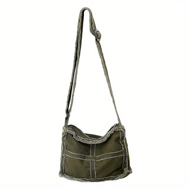 Thickened Canvas Shoulder Bag - Vintage Messenger Crossbody Bag